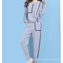 PK18ST095 cashmer sweater mujer jogger set yoga wear